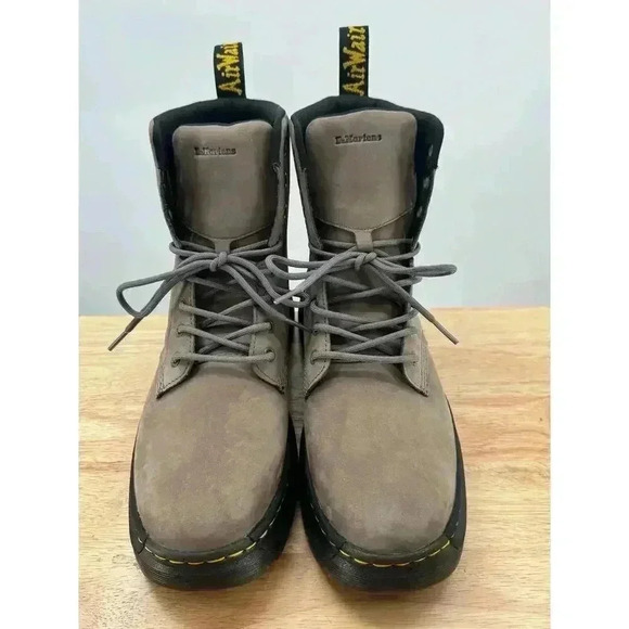 Dr. Martens Crewson Lace-Up Combat Style Boots Men’s Sz 10 Taupe Dapple Buck WP - Picture 2 of 7